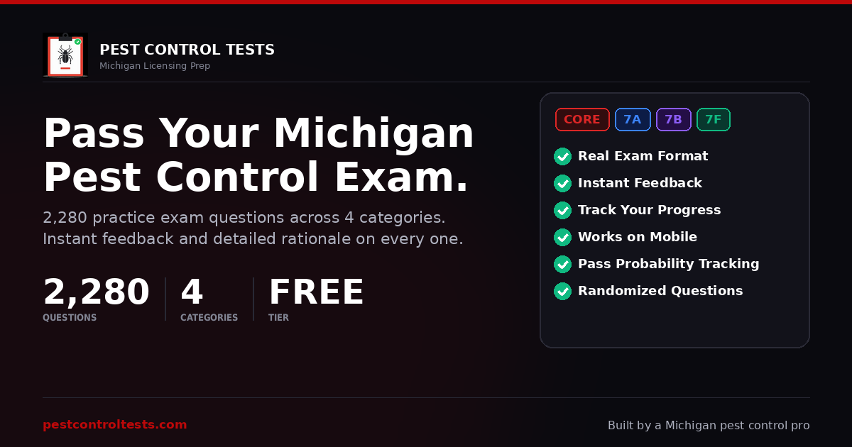 Pesticide Applicator Exam Prep — Michigan · Pest Control Tests